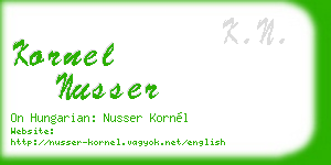 kornel nusser business card